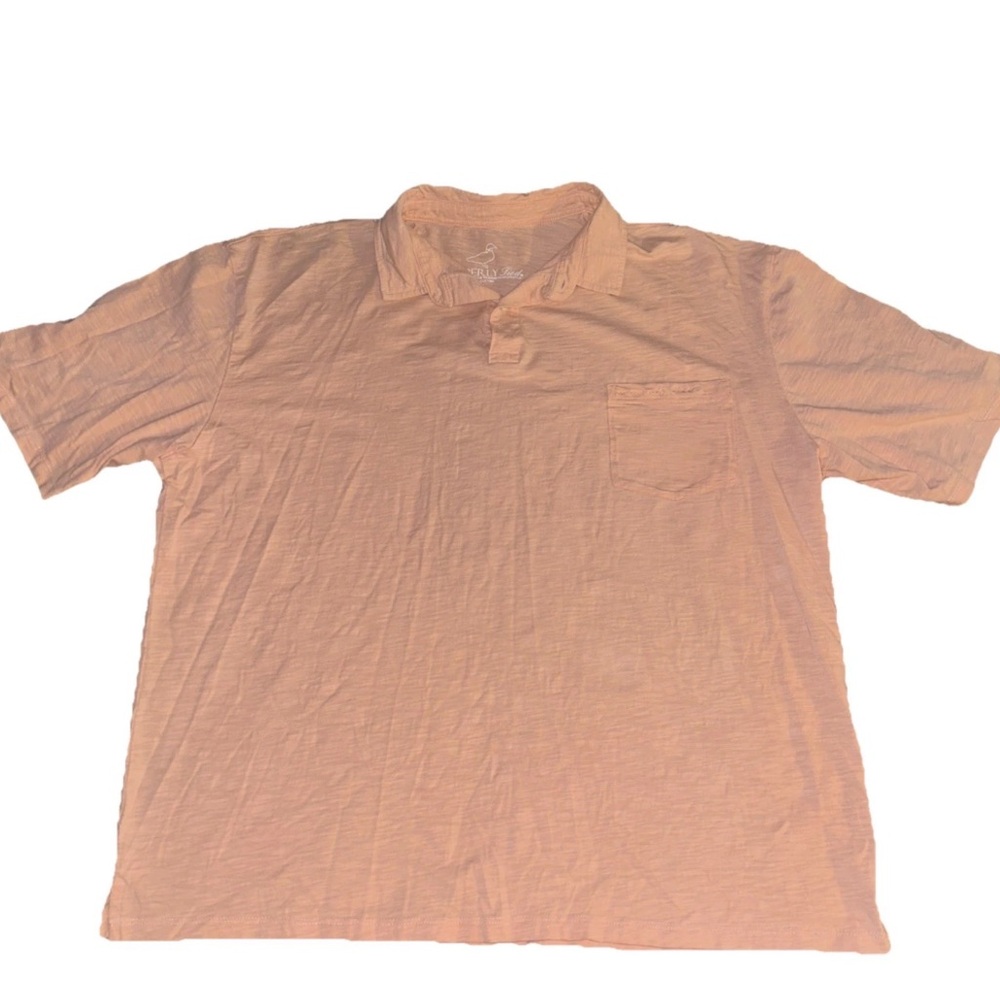 Properly Tied Polo Shirt Mens XL  Preppy Casual Short Sleeve peach